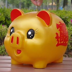 30X28CM Large Pig piggy bank Anti-fall Golden Pig Year Coins Storage Box For USD EURO GBP Money Oversized piggy bank