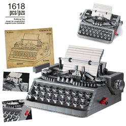 Compatible IDEAS 1503pcs MOC Retro Typewriter Building Blocks Technic Bricks Set Writing Machine Toys for Children Kids Gifts