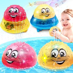 Baby Bath Toys Glow In The Dark Spray Water LED Light Rotate Toy for Children Shower Game Kid Bathtub Accessories Swim Party Set