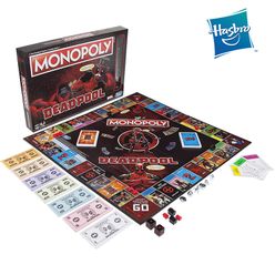 Hasbro Monopoly Marvel X-Men Deadpool Real Fast Dealing Property Cards Trading Games English Version Kids Toys Christmas Gift