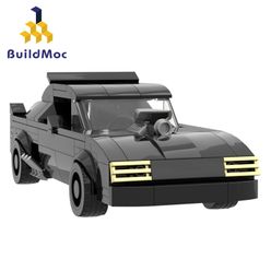 Buildmoc Max Black Interceptor Technic Muscle Car Supercar Model Building Blocks Motor Toys Kid Gift