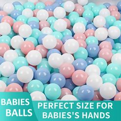 100pcs Baby Size Mix Color Plastic Pit Balls Safe Kids Pastel Multi Colorful Combination Mixed Play Ball Pack Pool Soft Toy Gift