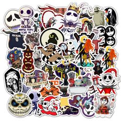 50PCS The Nightmare Before Christmas Zombie Bride Halloween Cartoon Sticker For Suitcase Laptop Phone Motorcycle DIY Sticker 3