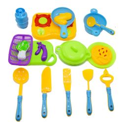 18Pcs/set Kids Play House Kitchen Toys Plastic cook food Vegetable Pretend Play Game Toy Girls Boys Early Teaching Props