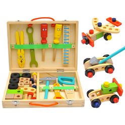 DIY Wooden Disassembly Screw Baby Montessori Toys Nut Multifunctional Repair Tool Set Hands-on Assembly Kid Simulation Toy Gift