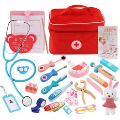Wooden Doctor Set Toys For Children Kids Dentist Medicine Box Medicina Accesorios Pretend Play Toy Nurse Doctor Kit Girls Gifts