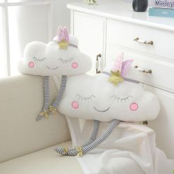 Ins Kawaii Cloud Plush Pillow Stuffed Cartoon Soft Cloud Toy Cushion Grils Home Decor Birthday Gift For Children