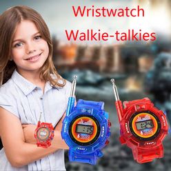 2pcs/pair Wristwatch Walkie-talkie Watch Plastic Transparent 60 Meters Away Outdoor Family Parent Child Toy Kids Walkie Talkie