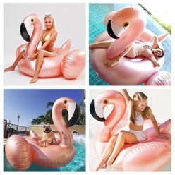 150CM Giant Flamingos Inflatable Ride-ons Pool Rafts Adults Children Summer Water Fun Pool Toys Holiday Party