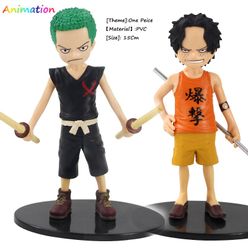One Piece 15cm 5Styles Luffy Ace Sabo Zoro Sanji Collectible Figurines PVC Model Toy for Anime Lover Christmas Decoration