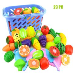 2020 Pretend Play Plastic Food Toy Cutting Fruit Vegetable Food Pretend Play Children For Children Play House Kids Birthday Gift