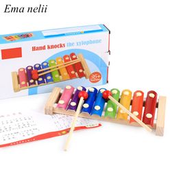 Children Music Learning Toys Wooden 8 Scale Percussion Xylophone Preschool Education Toy Musical Instrument for Baby Game Gift