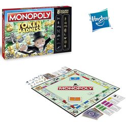 Hasbro Monopoly Token Madness Edition 8 Golden Tokens Fast Dealing Property Card Trade Games English Version Board Game Kids Toy