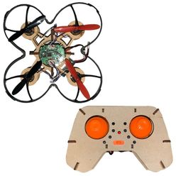 RC Helicopter DIY Drone Wooden Woody 2.4G 4CH Mini Drones 3D DIY Bricks Quadcopter Assembling DIY Educational Toys 0