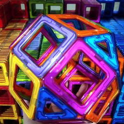 30pcs DIY Magnetic Constructor Triangle Square Big Bricks Magnetic Building Blocks Designer Set Magnet Toys For Children