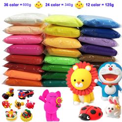 12/24/36 Color Light Clay With 3 Tools Air Dry Light Colorful Clay Creative DIY Handmade Educational Play Dough Toy Gift