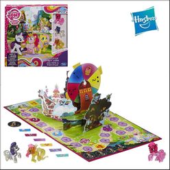 Hasbro Gaming My Little Pony Ponyville Party Friendship Magic Chess Stickers Stereoscopic Board Games Girls Gift Kids Toys B0617