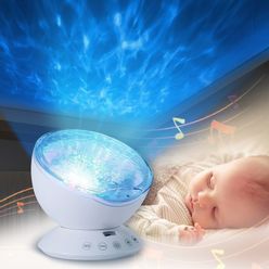 Baby Luminous Toys Night Sleep Light Star Sky Ocean Wave Music Player Projector Lamp Baby Toys LED Sleep Appease Lights Gifts