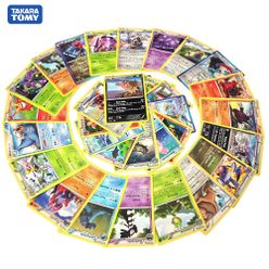 TAKARA TOMY 600Pcs Pokemon TCG Random Cards From Many Series (Assorted Lot with No Duplicates) Game Card Collection Toys Gifts