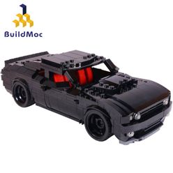 Buildmoc Technic 3934 Dodge-Challenger 2014 Model Kit Building Blocks Compatible lepining Car Bricks Toys