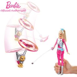 Barbie Authorize Doll and Hover Cat Toy Space Barbie And Flying Animal Toy Lovely Girl Beautiful Pretend Doll Toy For Birthday