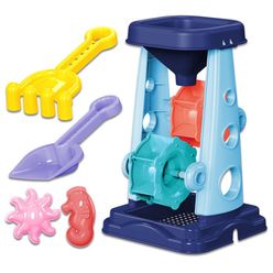 5pcs Beach Toys Snow Summer Outdoor Shovel Set Tool Hourglass Sandcastle Parent Child Game Funnel Plastic Children Gift 0