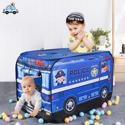 Children Tent Police Car Fire Truck Play House Indoor Outdoor Folding Tent Game Play House Toys Children's Car Tent Gifts