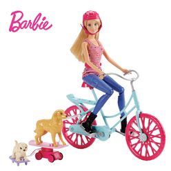 Barbie Feature Lead Pet & Doll Cycling Suit CLD94 Girls Christmas New Year's Gift