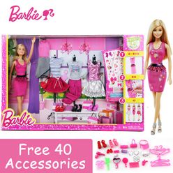 Fashion Dress Up Barbie Dolls 5 Styles Clothes DIY Model Pose Girl Toys For Little Girl Birthday Gift Barbie Boneca DKY29