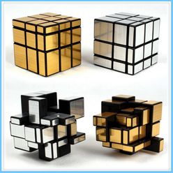 3x3x3 Magic Mirror Cube Professional Gold&silver Cubo Magico Cast Coated Puzzle Speed Twist Learning And Education Toys