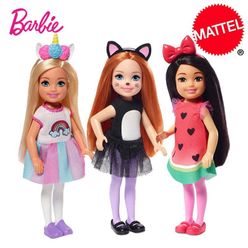 Mattel Barbie Series Cross Dressing Little Kelly and Her Pet Friend Suit Girls' Birthday Gifts Children's Toys