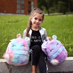 Lovely Unicorn Backpack Kindergarten Schoolbag Girls Boys Travel Bag Children Soft Plush Toys Backpacks Bookbag for Kids