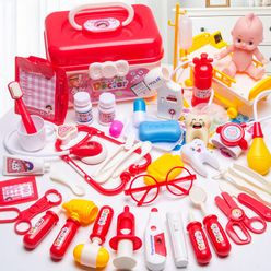 Kids Pretend Play Doctor Toy Simulation Medicine Box Injection Medical Kit Nurse Doctor Set for Baby Girls Children Gifts