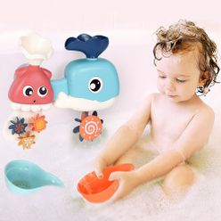 Swimming Pool Baby Bathing Toy  Cartoon Whale Water Spraying Bath Shower Dabbling Toddler Toys For Children Gift