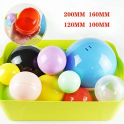 100/120/160/200mm New Buckle Capsule Eggshell Toy Accessories Macaron Half/Full Transparent Color Eggshell For Doll Machine Gift