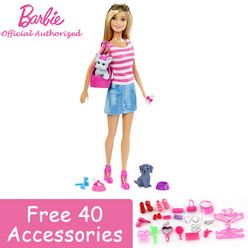 Barbie Brand Doll and Pets Series Lovely Pets and Beautiful Princess Pretend Toy Boneca de salvar DJR56 For Girl's Gift