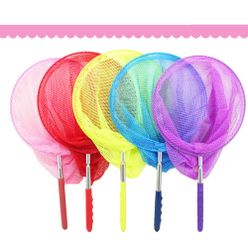 Extendable Nylon Insect Net, Telescopic Butterfly Net, Bug Catcher Nets Fishing Tool for Kids Toy