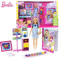 Original Barbie  Doll Toy Little Artist Doll Learning and Education Pretend Toy with Funny Accessories For Girl Toy