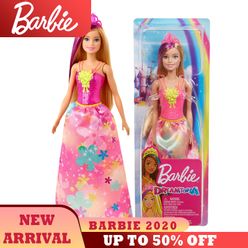 Original Barbie Brand Doll Toys Dreamtopia Princess Long Hair Beautiful Girl GJK13 23cm Barbie Girl  Toys