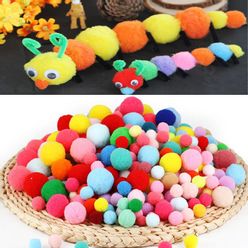 150-500 Pcs Mix Color Soft Round Fluffy Pom Poms Ball DIY Arts Crafts Toys Garment Handcraft Pompoms Wedding Home Decoration