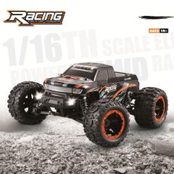 HBX 16889 RC Car 1/16 2.4G 4WD 45km/h Brushless With LED Light Electric Off-Road Vehicle Truck RTR Model Gifts For Kids