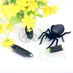5 style MINI Novelty kid Solar Energy Powered Spider cockroach Power Robot Bug Grasshopper educational gadget Toy for children