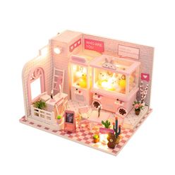 Doll House Miniature with Furniture DIY Wooden Miniaturas Dollhouse Toys for Children Gift Do Ra Mi C009
