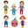 6pcs/lot Cocomelon Plush Toy Cartoon Tv Series Family Cocomelon JJ Family Sister Brother Mom And Dad Toy Dall Kids Chritmas Gift