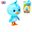 AULDEY Cute Kawaii Chicken Action Figures Toy Pink/Blue/Brown/Yellow Original Cartoon Toy birthday Gifts Kids,Height around 6cm
