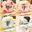 Kawaii Fruit Series U Shaped Neck Pillow & Eye Mask Stuffed Memory Foam Plush Toys Nap Pillow Travel Toy Birthday Gift for Girls