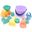 11PCS/set  soft rubber beach toy small truck spoon shower bucket digging sand cassia play sand shovel toy gifts (color random)