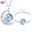 2pcs/set Disney Bracelet Necklace Set Cartoon Princess Frozen Set Time Jewel Isana Alloy Children's Toy Girl Jewelry Gift