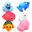 12PCS/Bag Bath Toy Animals Swimming Water Toys Baby Soft Colorful Duck Squeeze Sound Floating Bathroom Toy For Kids Gifts
