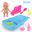 30cm 7PCS Bathtub With Baby Doll Toddler Bath Toys Plastic Kids Play Water Educational Bathtime Floating Shower Toy Set Gifts